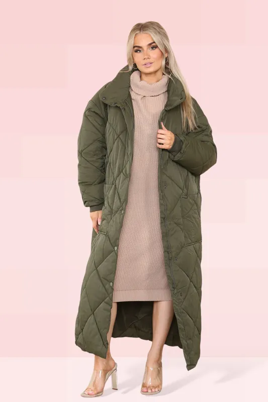 Long Quilted Padded Coat - ELAINA FASHION