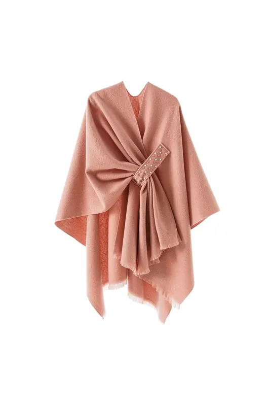 Embellished Detail Oversized Shawl - MODISHION