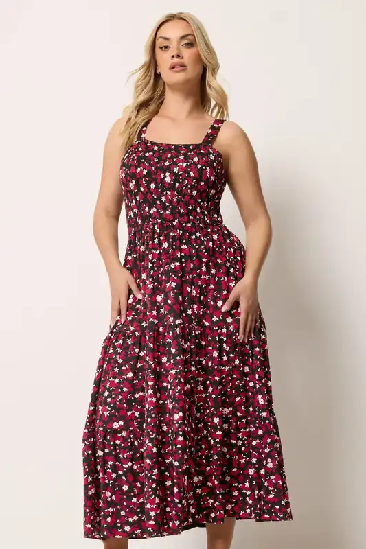 Floral Shirred Dress - Yours