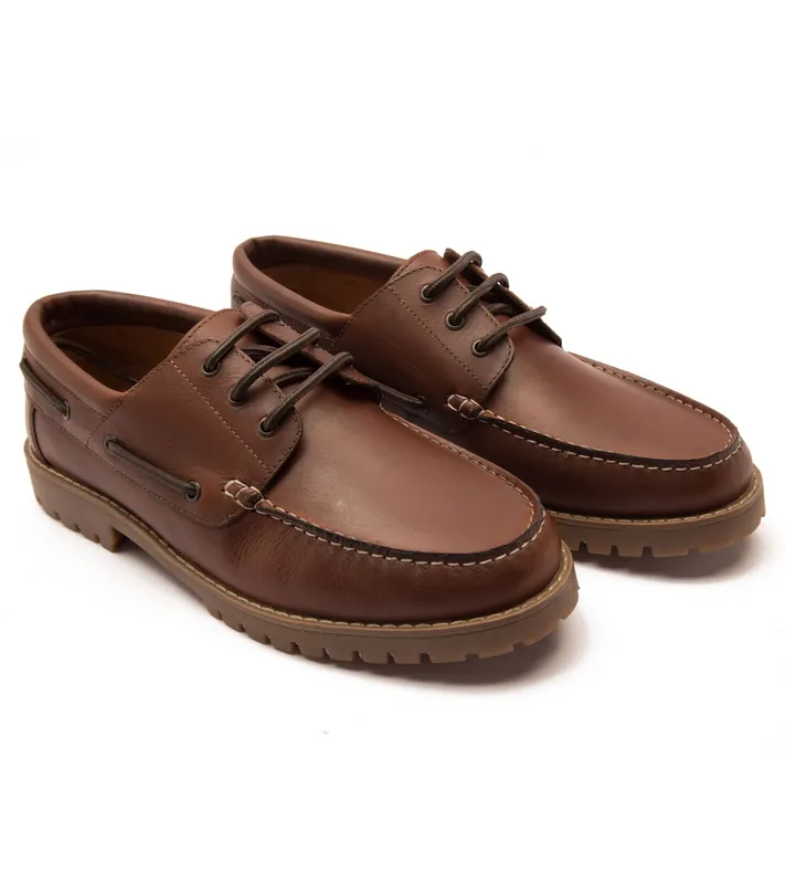 Cape' Leather Casual Lace-up Boat Shoes