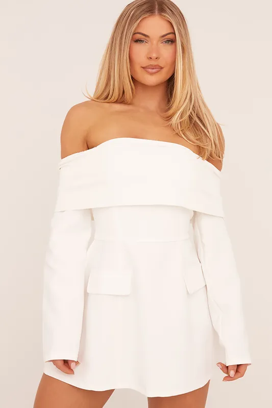 Tailored Long Sleeve Mini Dress - EGO