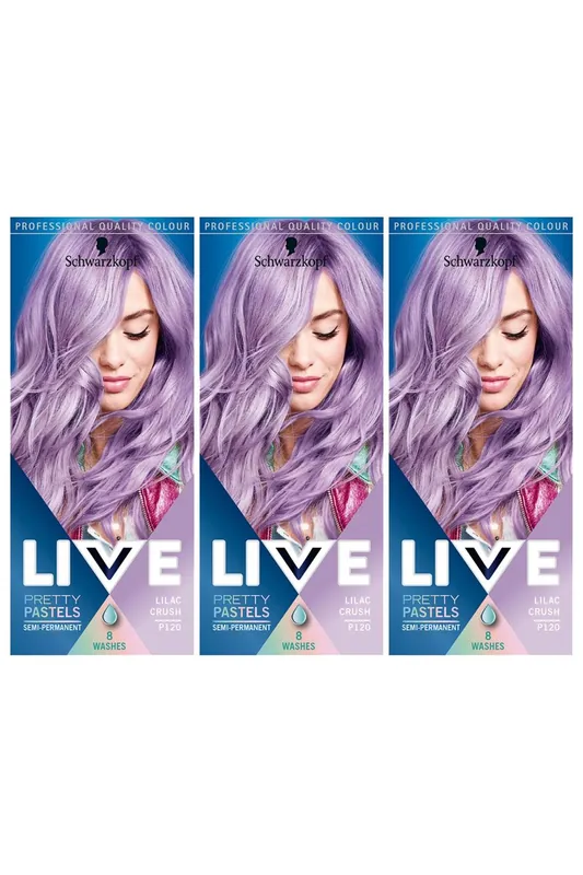 Live Ultra Brights 'Hair Dye' P120 Lilac Crush 3x - Schwarzkopf