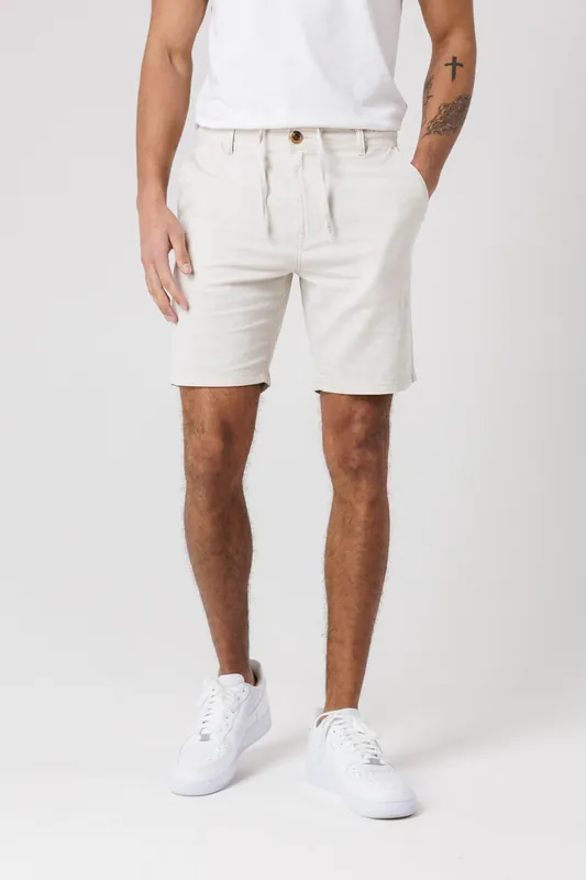 Cotton Linen Shorts with Drawstrings - Tokyo Laundry