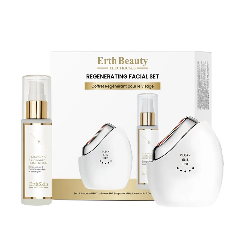 Regenerating Facial Set ( LED EMS Sculptor + HA Serum 60ml) - Erth Skin London