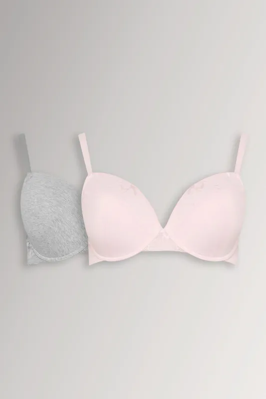 2 Pack Padded Underwired Bras - Yours