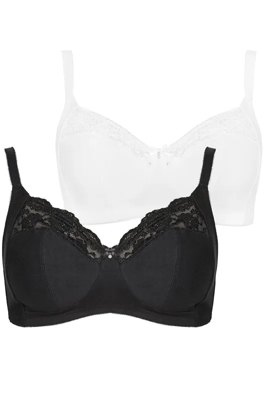2 Pack Non-Wired Soft Cup Bras