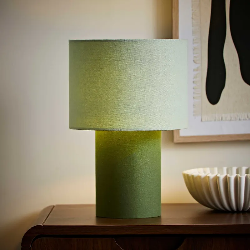 Bobby Colour Clash Duo Fabric Table Lamp - ValueLights