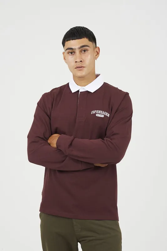 Solid Colour Rugby Shirt - Brave Soul