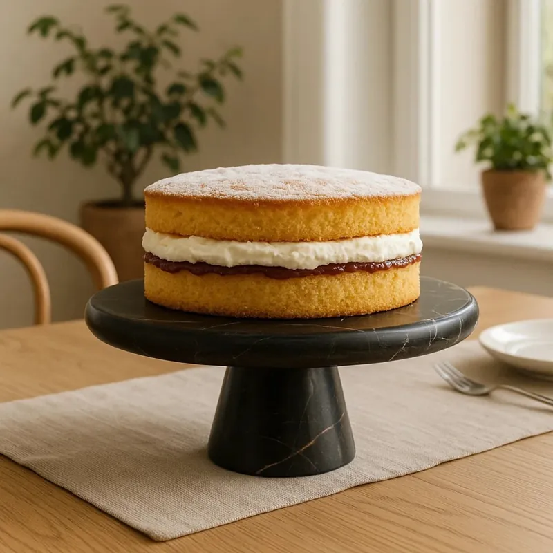 Marmore Black And Gold Marble Cake Stand - Orsina