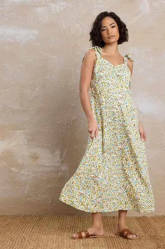 Petite Floral Midi Dress - PixieGirl