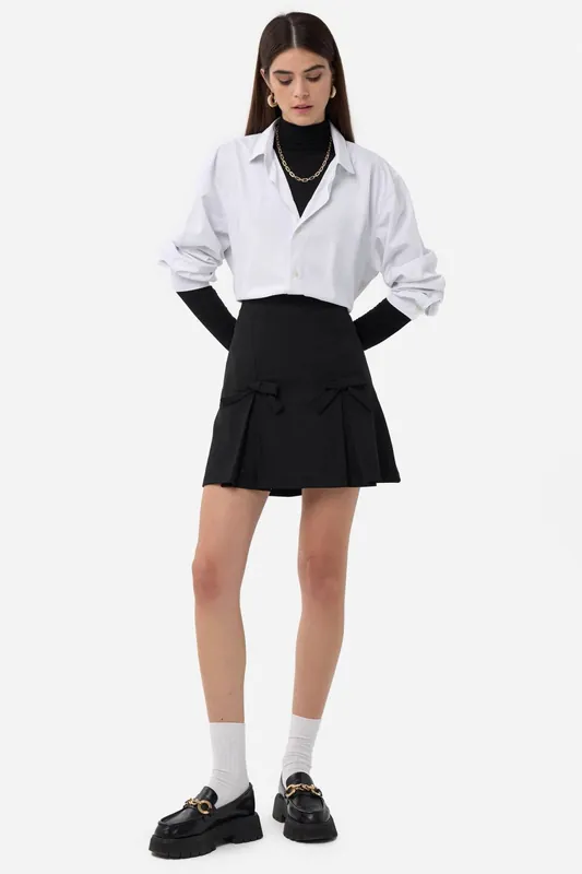 Bow Detailed Mini Skirt - Hiccup