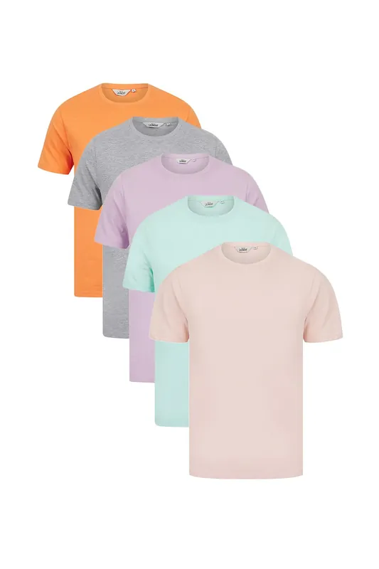 Cotton 5-Pack Short Sleeve T-Shirts