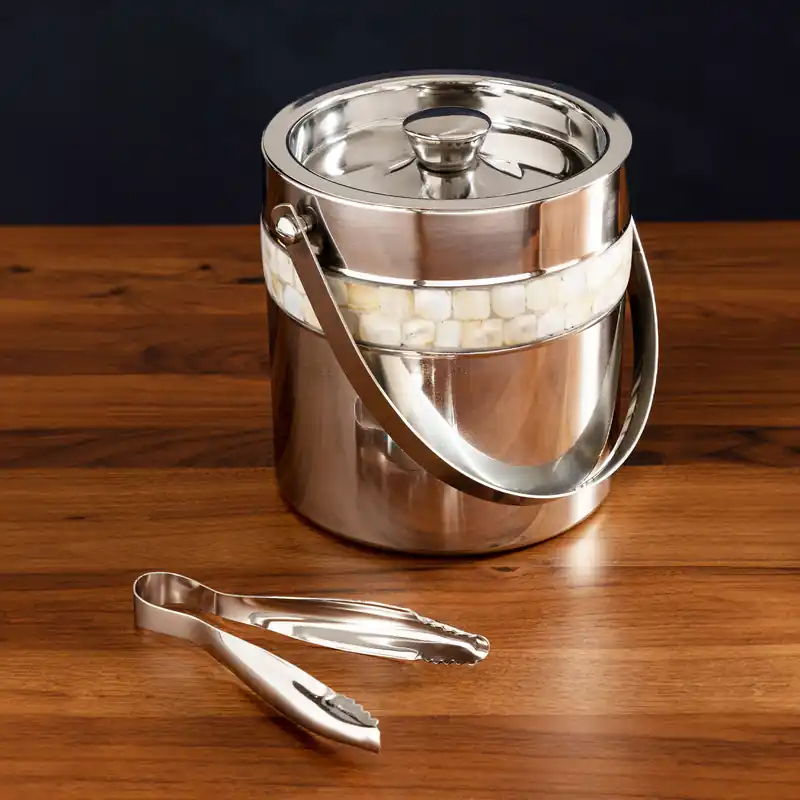Mother Of Pearl Inlay Design Ice Bucket - Orsina