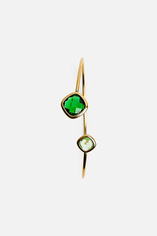 Emerald Stone Bangle - Public Desire