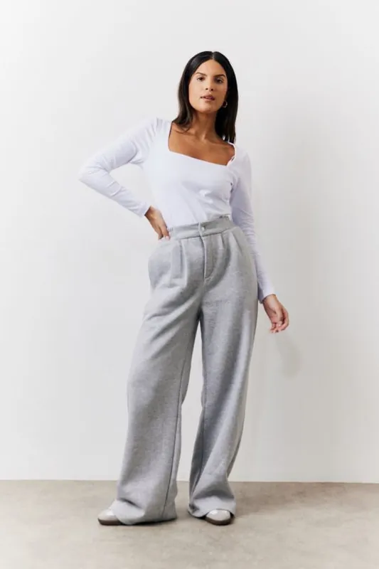 Grey Straight Leg Jogger Style Pant - In The Style