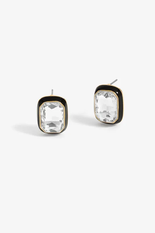 Crystal And Enamel Statement Earrings - Jon Richard