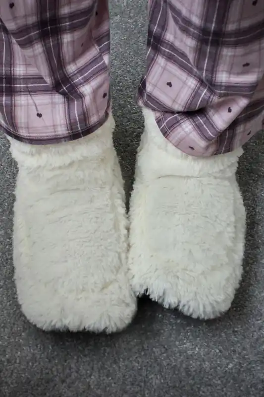 Microwavable Slippers - Cream Boots