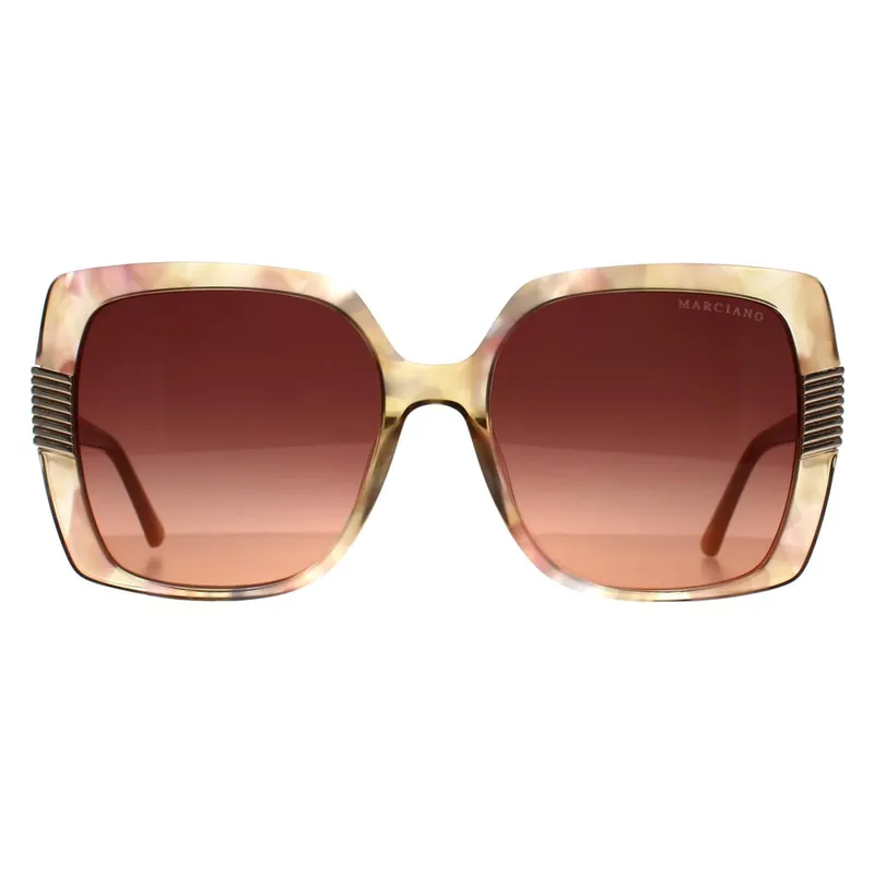 Square Beige Brown Tortoise Pink Gradient GM0828 - Guess