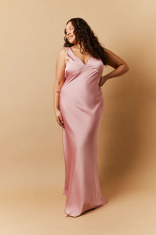 Satin Twist Back Maxi Dress - In The Style
