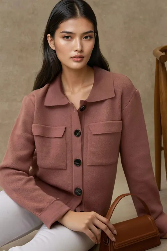 Buttoned Cardigan with Pockets - Hiccup