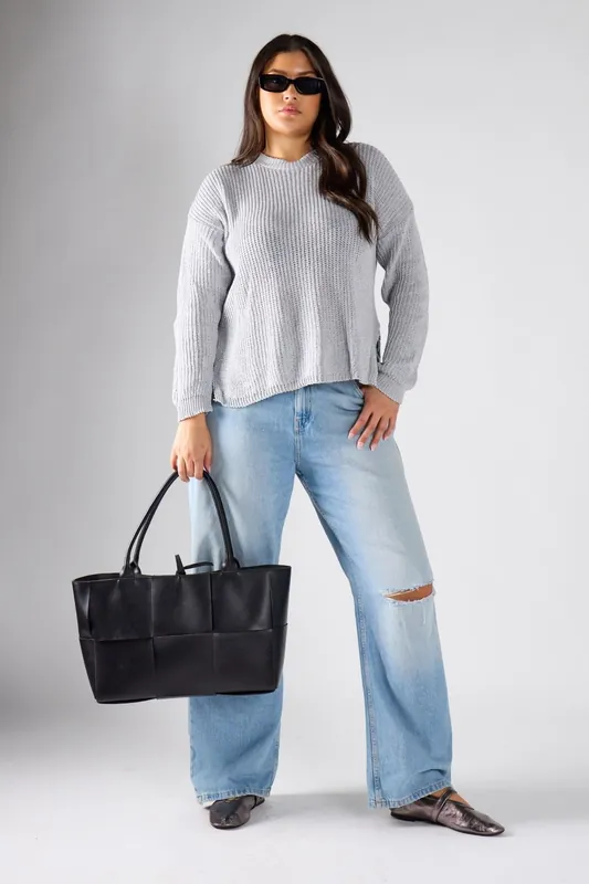 Ribbed Oversized Jumper - Shnoo