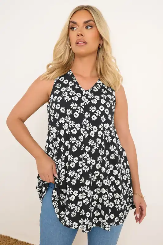 Daisy Pleated Swing Vest Top - Yours