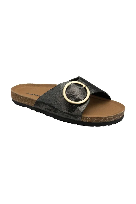 Nisha' Metallic Leather Mule Sandals - Dunlop