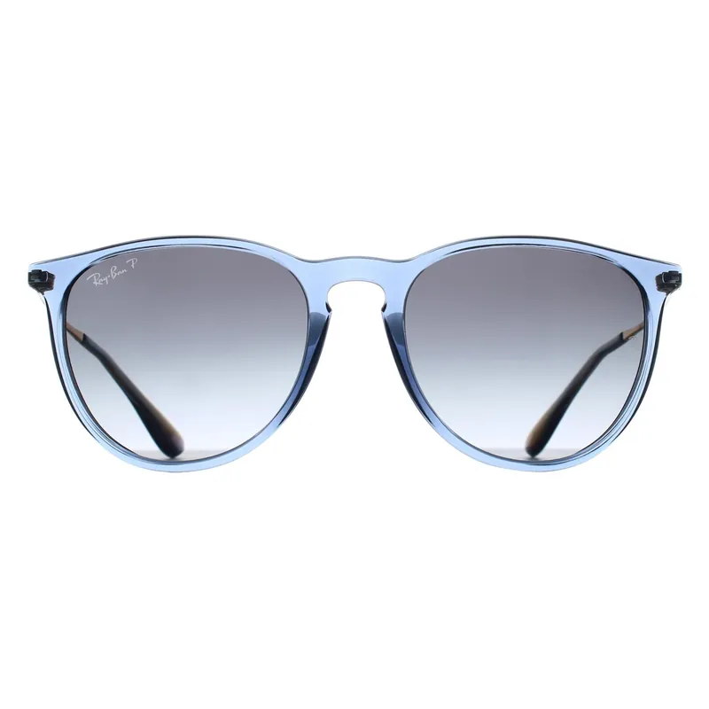 Round Transparent Blue Grey Gradient Polarized RB4171 Erika - Ray-Ban