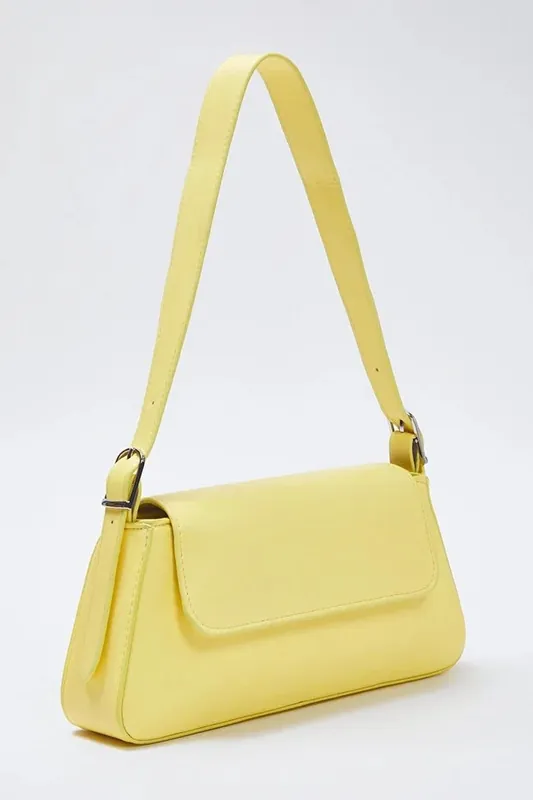 Flap Over Baguette Shoulder Bag - WOVCOR