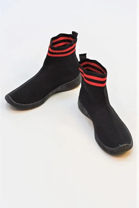 Chunky Sole High Runner Sock Trainers - Femme Luxe