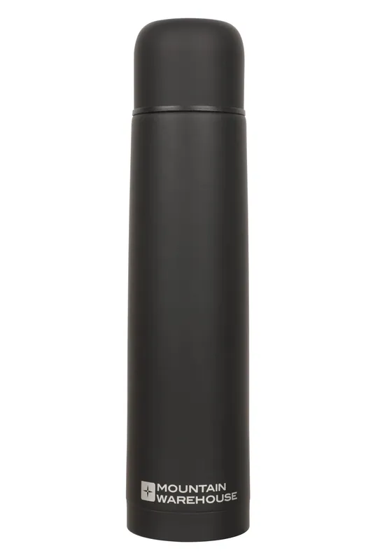 Double Walled Flask Rubber Leak Proof Lid Insulated Thermos - Mountain Warehouse