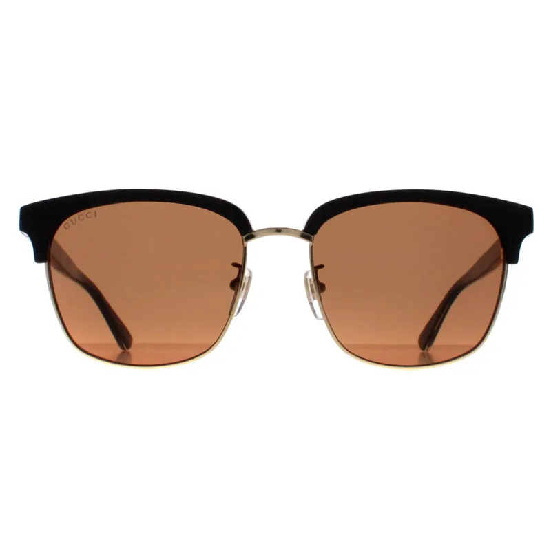Square Black and Gold Brown GG0382S - Gucci