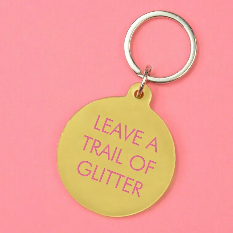 Leave a Trail of Glitter Keyring - Flamingo Candles