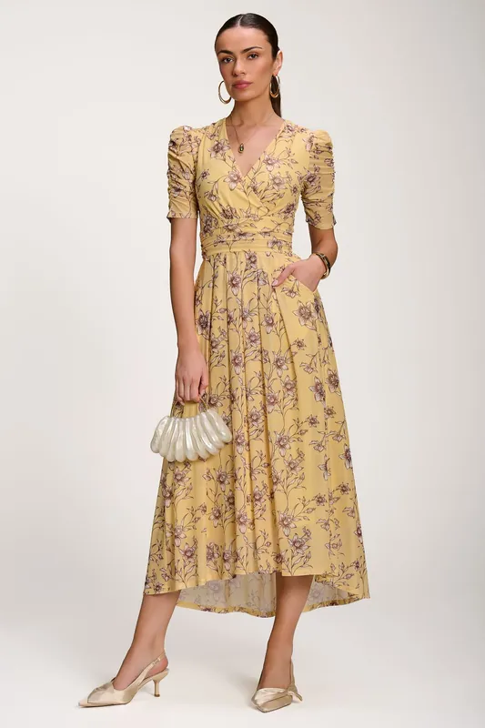 Floral Print Mesh Maxi Dress - Jolie Moi