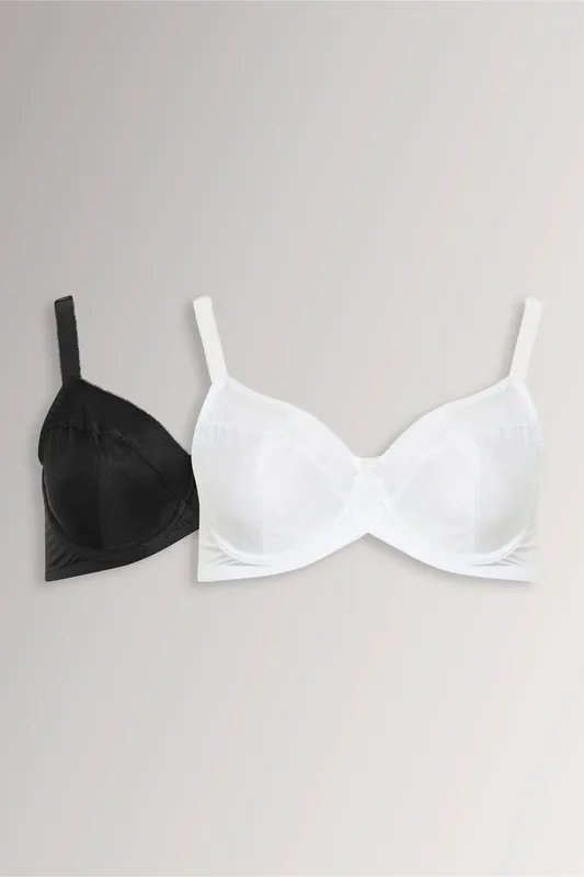 2 Pack Underwired Bras - Yours