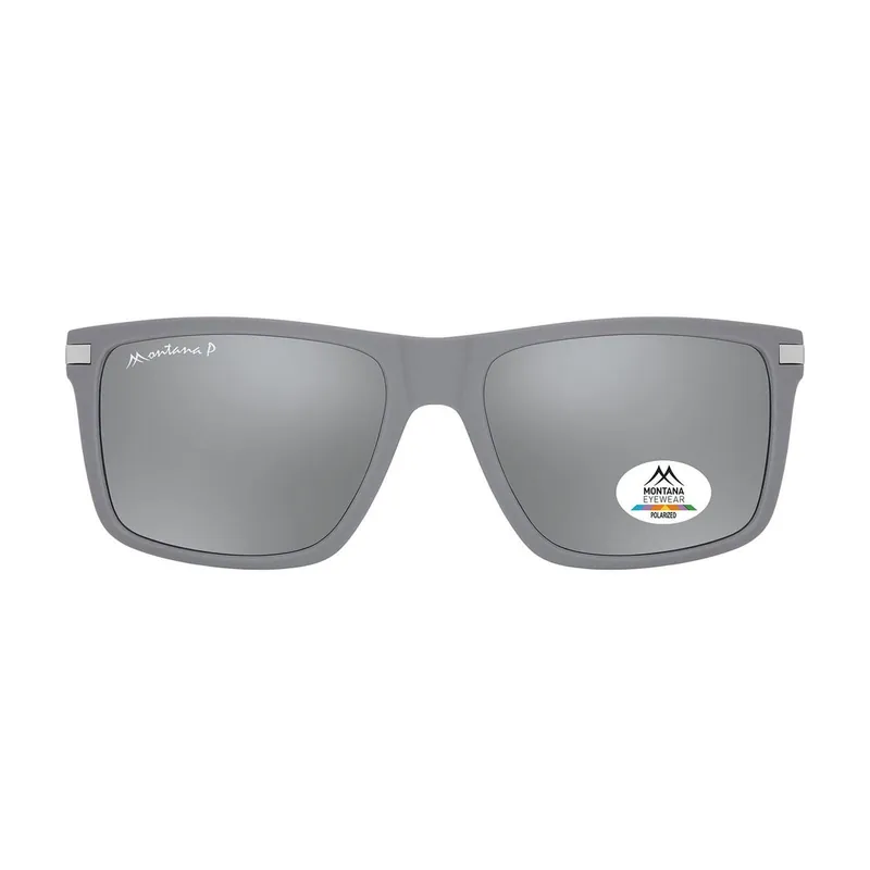 Rectangle Grey Silver Mirror Polarized MP197 - montana