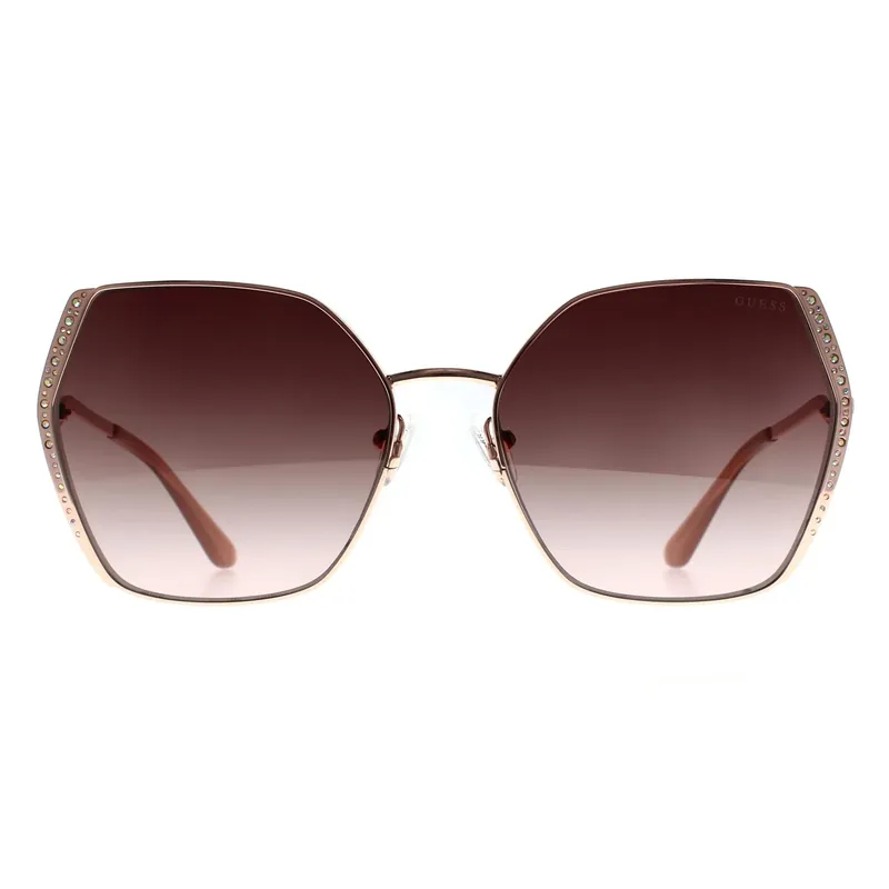 Butterfly Shiny Rose Gold Brown Gradient GU7843 - Guess