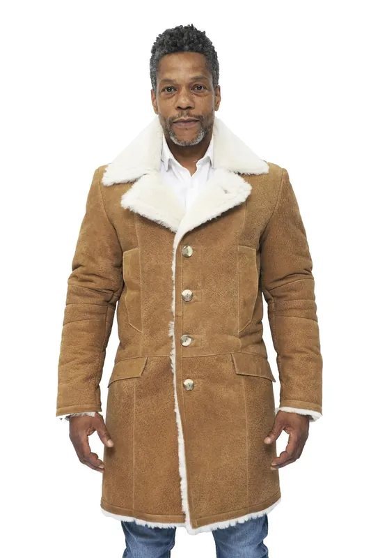 Warm Sheepskin Trench Coat-Lewes
