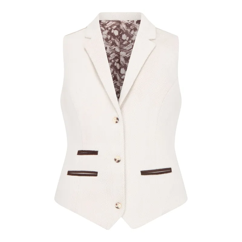 Women's Tailored Fit Wool Blend Tweed Waistcoat - Infinity Leather