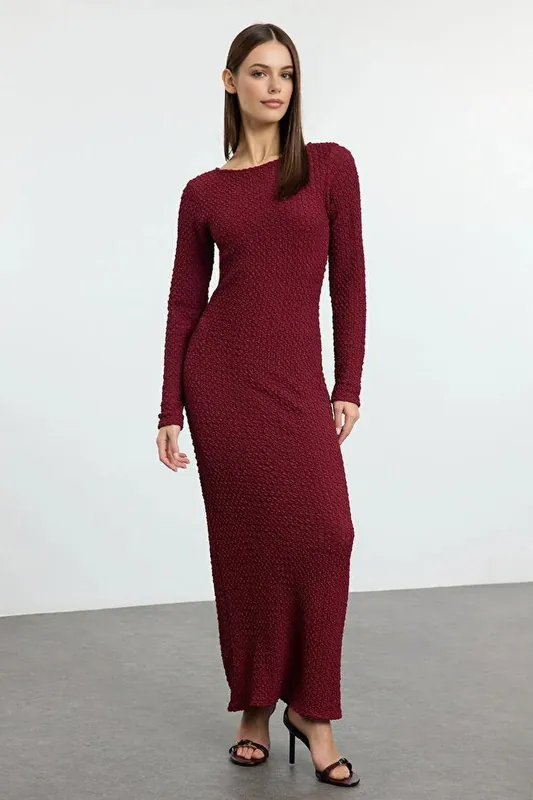 Textured Maxi Knit Dress Premium Fit - WOVCOR