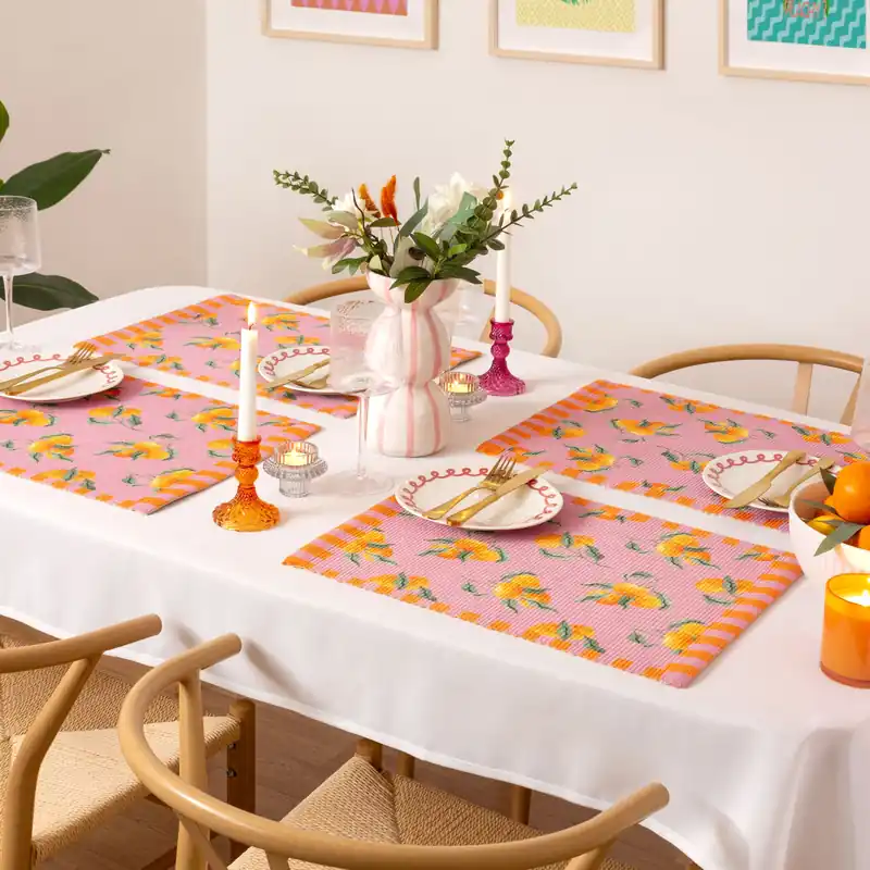 Oranges Set of 4 Indoor/Outdoor Placemats - Furn