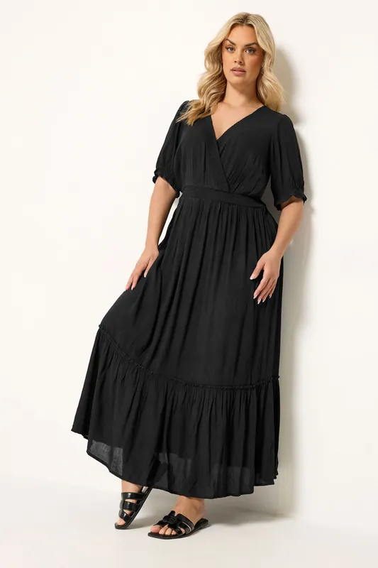 Shirred Neck Maxi Dress - Yours