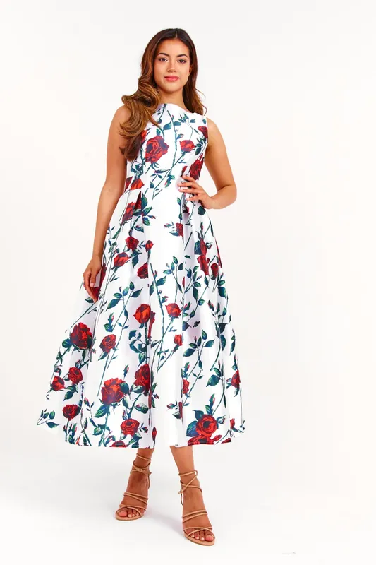 White Floral Long Dress - LuvForever Fashion