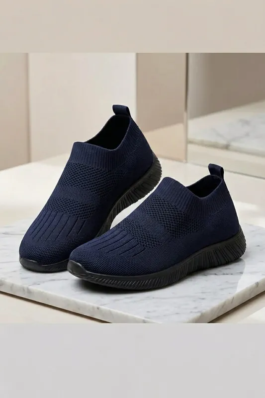 Knitted Lightweight Walking Shoes - Femme Luxe
