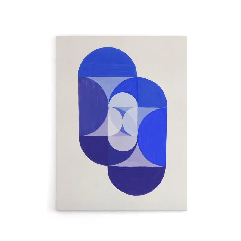 Joseph Schillinger Key Blue Abstract Painting Canvas Wall Art Print - Artery8