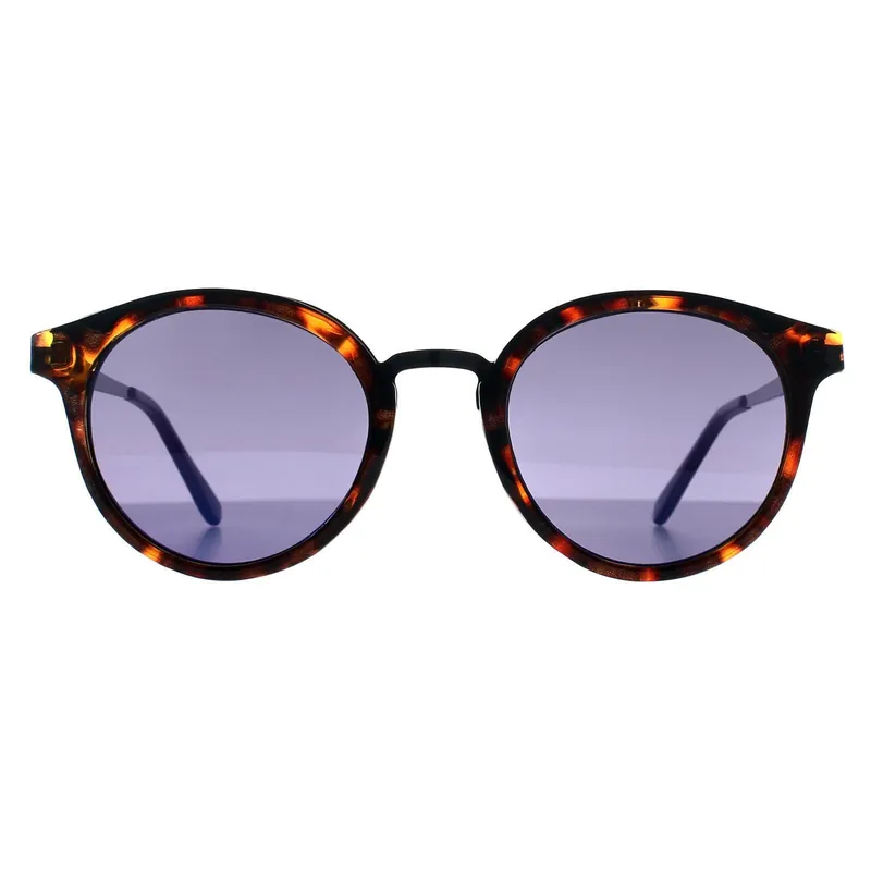 Round Blonde Havana Blue Mirror GF0305 - Guess