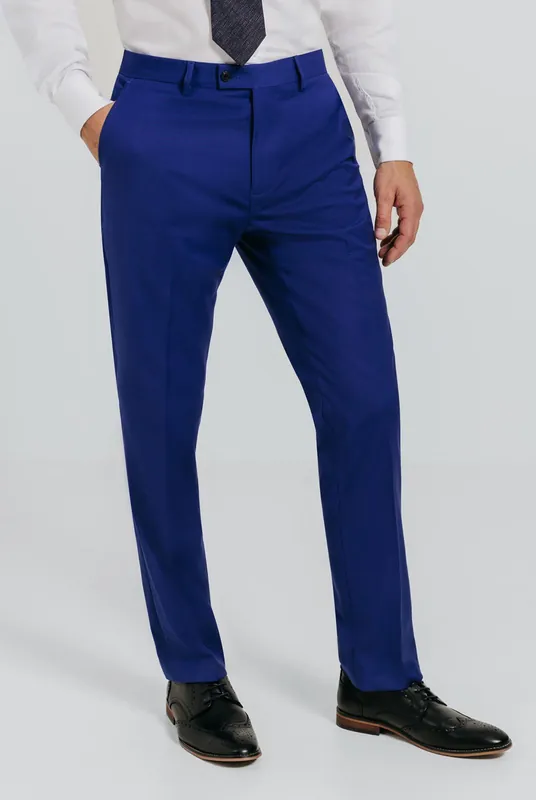 Bright Blue Suit Trousers - Dobell