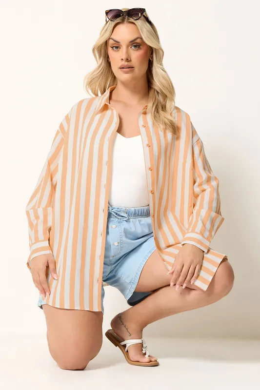 Stripe Linen Long Sleeve Shirt - Yours