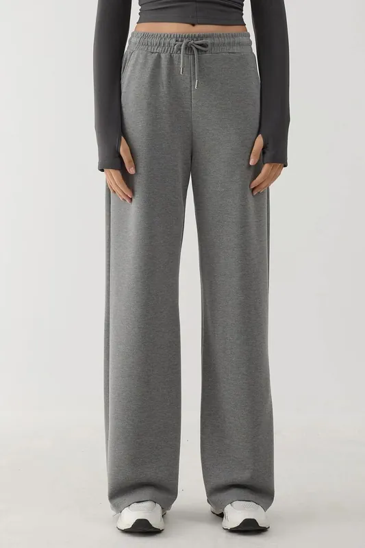Soft Modal Touch Wide Leg Sweatpants - Hiccup