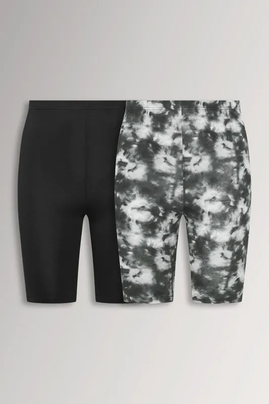 2 Pack Tie Dye Cycling Shorts - Yours